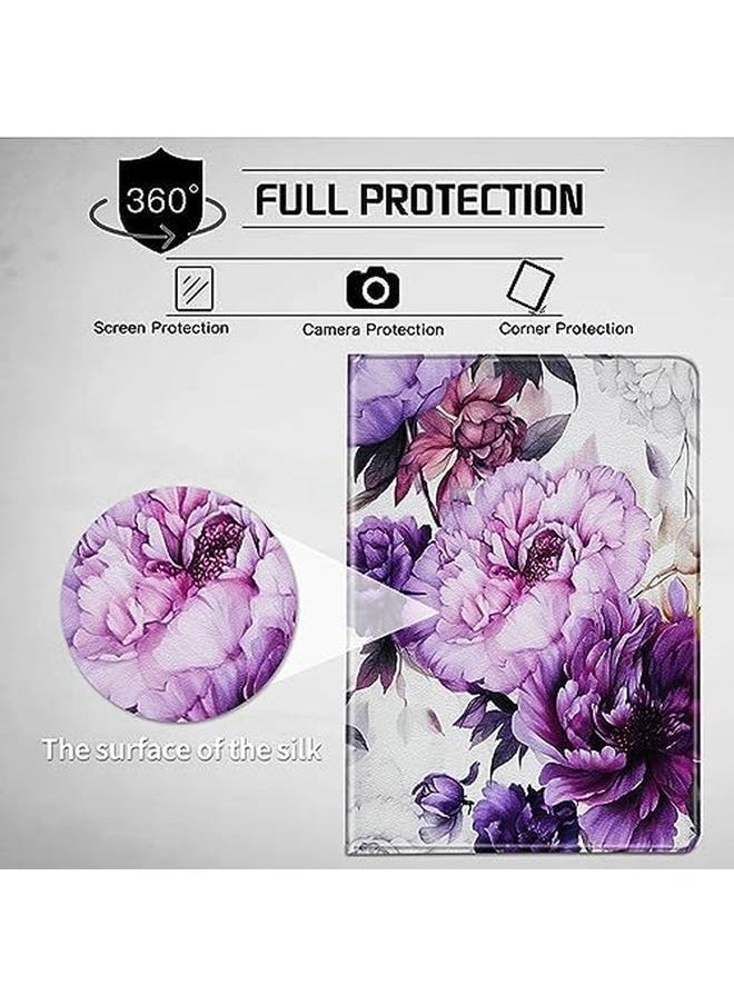 erorex - For Microsoft Surface Pro 7 Case With Adjustable Stand And Auto Wake Sleep Slim Smart Protect Cover Tablet Case For Microsoft Surface Pro 7 Plus 6 5 4 12.3 Inch Purple Flowers - Image 1
