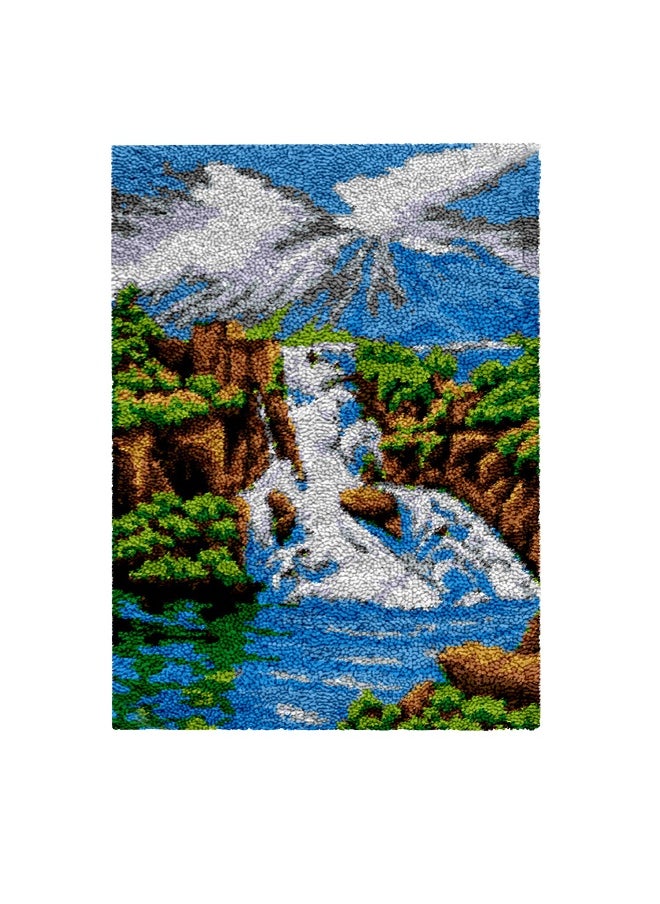 Loquat Latch Hook Rug Kit,Crochet Cat Sofa,Crochet Pattern,Crochet Rug Pattern,Craft Kit Tapestry Cushion Kit  - Image 1