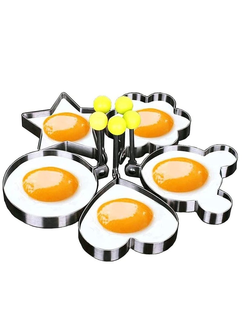Excefore Fried Egg Mold, Egg Ring Egg shaper Stainless Steel Pancake Mold Kitchen Tool Pancake Rings, Egg Shaper Pancake Maker  - Image 3