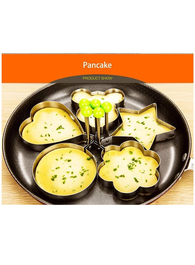 Excefore Fried Egg Mold, Egg Ring Egg shaper Stainless Steel Pancake Mold Kitchen Tool Pancake Rings, Egg Shaper Pancake Maker  - Image 5