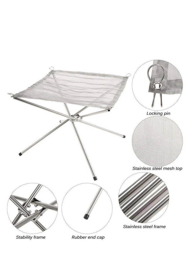 إسكدنيا أفران حفظ الحرارة المحمولة القابلة للطي، شواية وكومة نار متعددة الوظائف للتخييم وحفلات النار في الهواء الطلق - Image 2