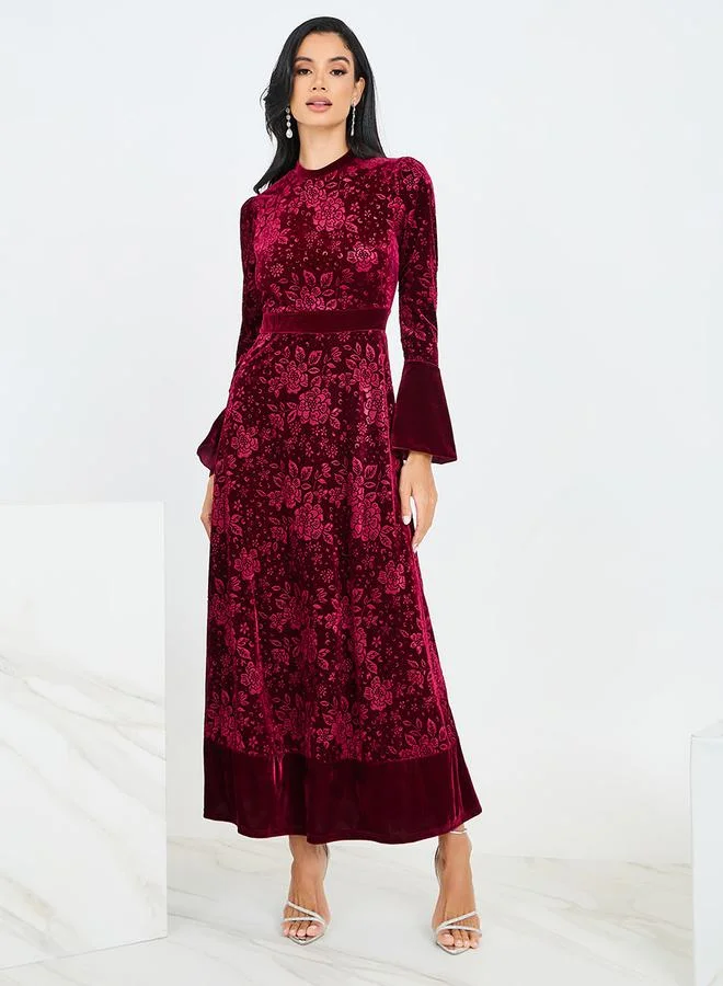 ستايلي Floral Velvet Dress