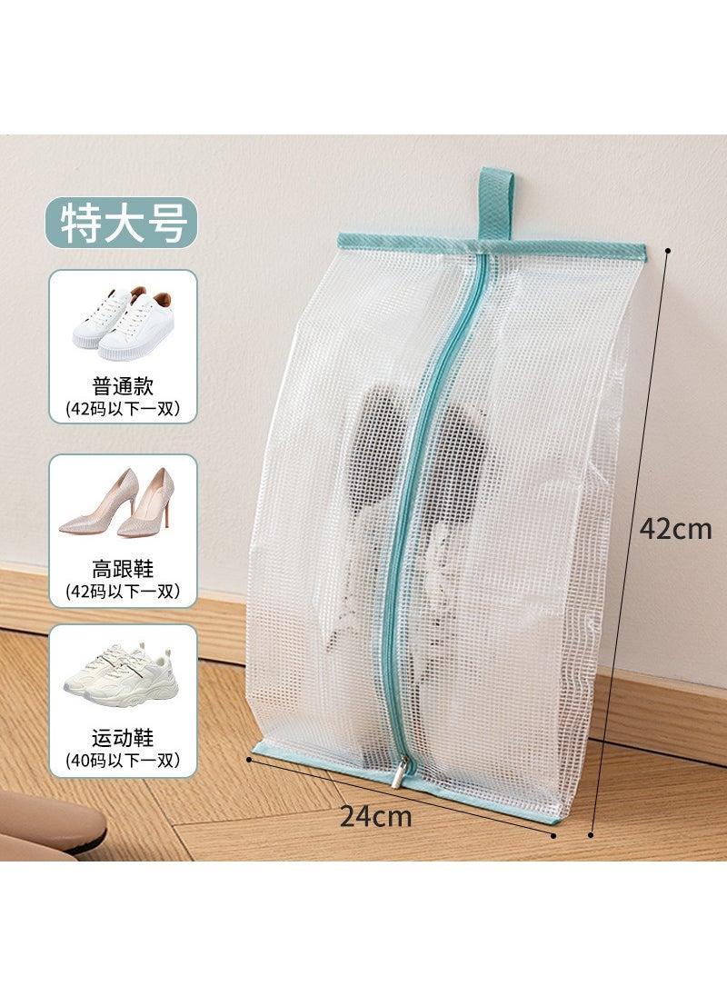 Home Shoe Storage Bags Dustproof Waterproof Transparent PVC Sky Blue-Extra Large [1 Pack]]