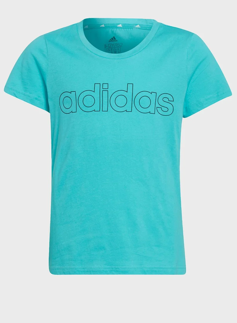 adidas تيشيرت مزين بعلامة الماركة
