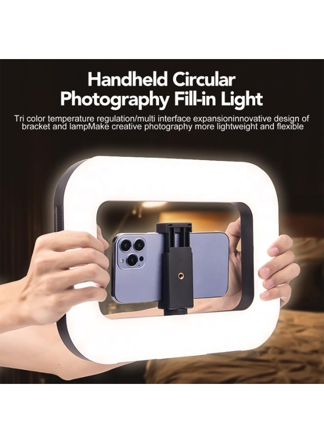 WALALLA Phone Ring Video Light with 210cm Tripod Stand Built-in 8000mAh Battery Handheld Smartphone Stabilizer Photo Selfie Rig Lights 2700K-6500K for Camera, YouTube, Video Recording,Filmmaking,Vloging - Image 4