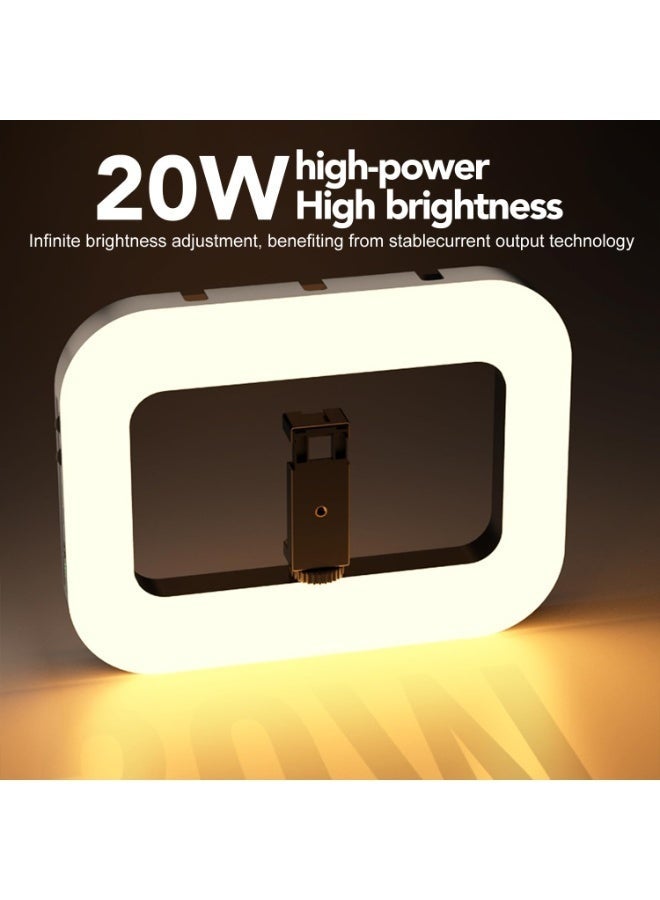 WALALLA Phone Ring Video Light with 210cm Tripod Stand Built-in 8000mAh Battery Handheld Smartphone Stabilizer Photo Selfie Rig Lights 2700K-6500K for Camera, YouTube, Video Recording,Filmmaking,Vloging - Image 2