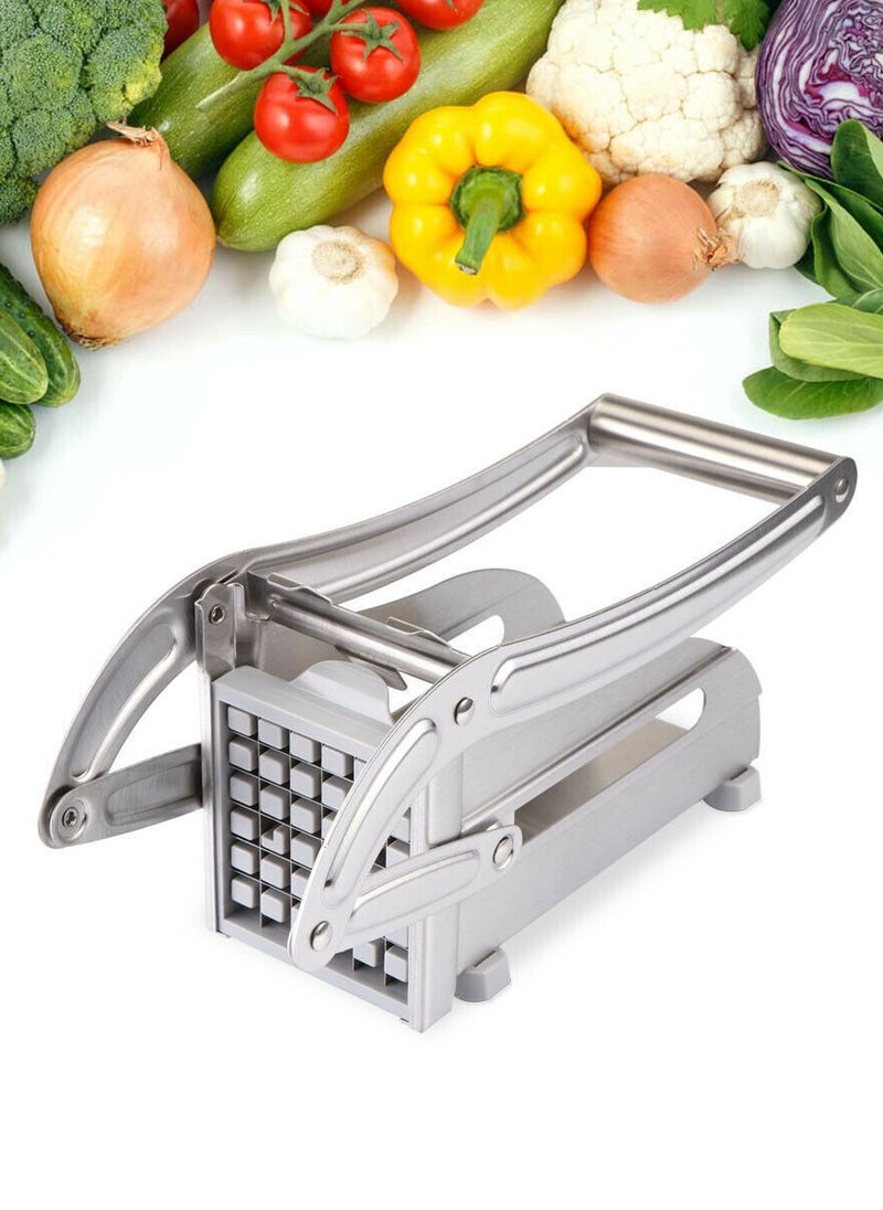 Stainless Steel Manual Vegetable Food Cutter French Fry Slicer Potato Chip Maker - Image 1