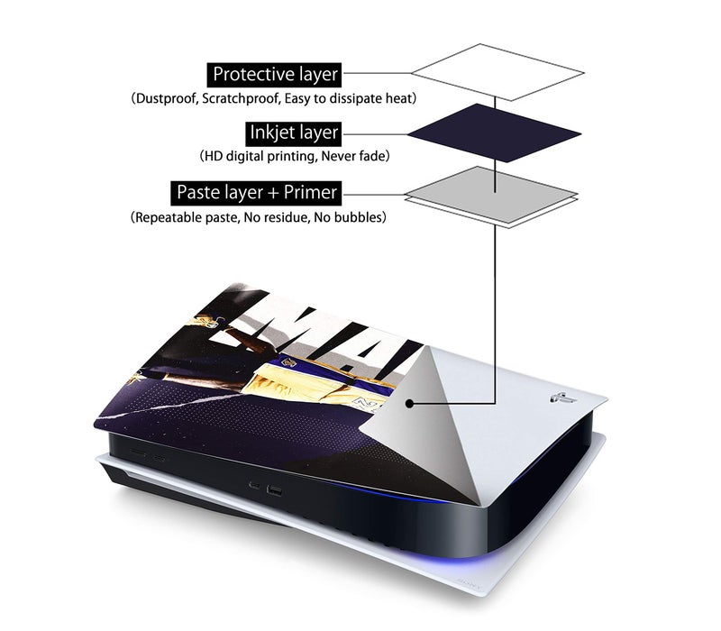 PEYANZ Vinyl Skin Compatible with PS5 (Disk Edition) | HD Print, Scratch Resistant, Bubble-Free Application - Image 4