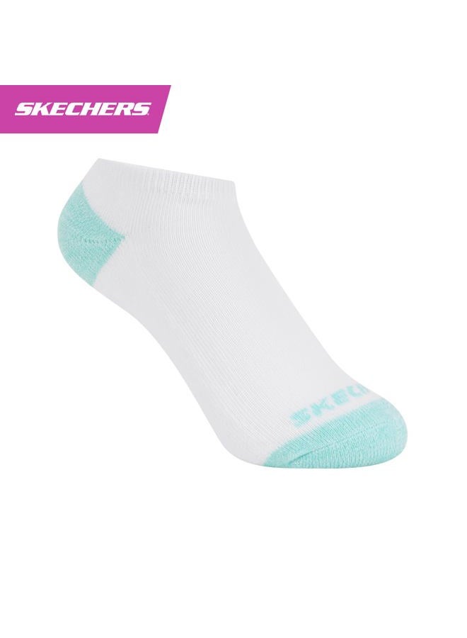 SKECHERS Girls' 10 Pairs Kids' No Show Socks, White Multi, 5-6.5 - Image 5