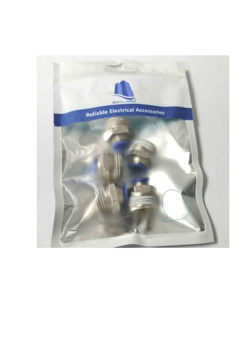 PU Pipe & Fittings Polyurethane | Pneumatic Pipe Push in to Connect Fittings (Male Socket - Pack of 5, 10mmx3/8") - Image 1