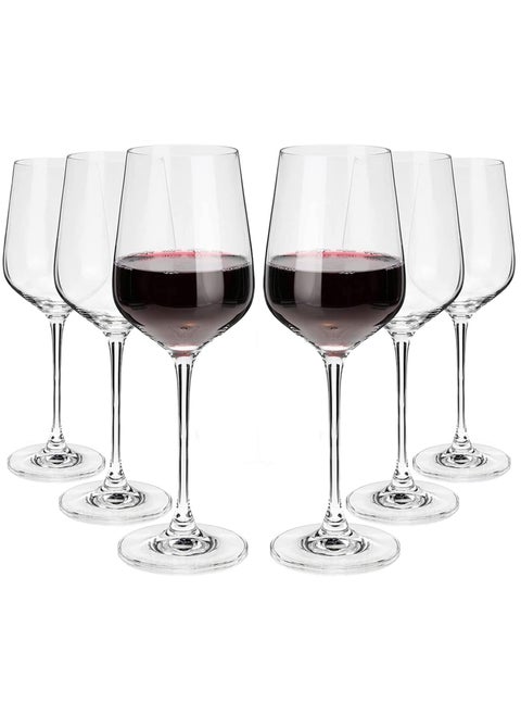 Crystal tumbler set of 6, hand blown Italian style crystal tumblers, lead free, universal glass, classic stemware set 400ml