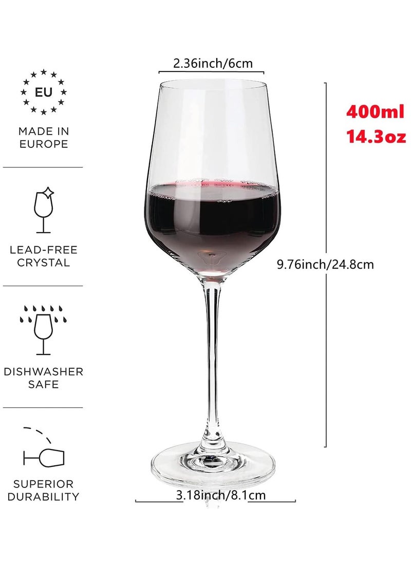 Generic - Crystal tumbler set of 6, hand blown Italian style crystal tumblers, lead free, universal glass, classic stemware set 400ml - Image 1