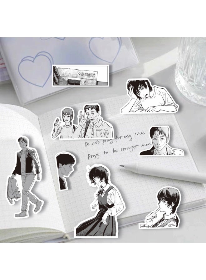 NIBEMINENT 56 Pcs Cartoon Goodbye, Eri Deco Kit Waterproof Stickers, High Definition Printing Bright Colors, Suitable for Laptop Skateboard Luggage Water Bottle Guitar DIY - Image 2