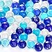 FUTUREPLUSX 75PCS Blue Marbles Bulk for Kids Marble Run Games Fillers Aquarium Pebbles - Image 3