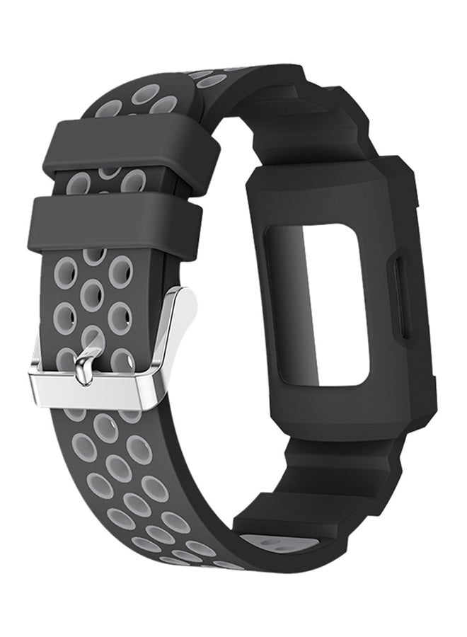 Voberry Replacement Band Strap With Protective Case Cover For Fitbit charge 3 Grey - Image 1