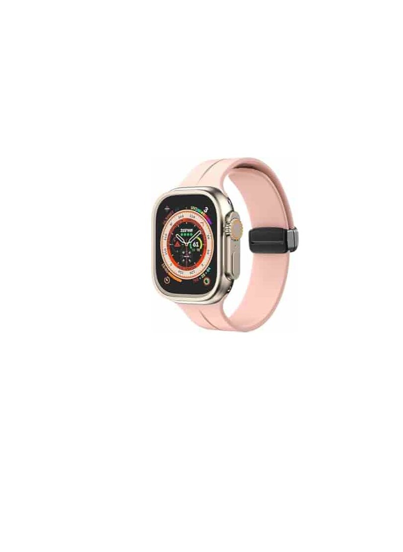 Generic Magnetic Bands for Apple Watch Ultra/Ultra 2 Band 49mm 45mm 44mm 42mm Soft Sport Silicone Strap for iwatch Series 9/8/7/6/5/4/3/2/1/SE2/SE  - Image 1