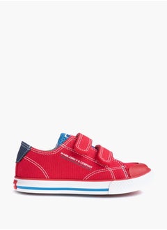 Pablosky Boys' Stitch Detail Sneakers with Hook and Loop Closure  - Image 2