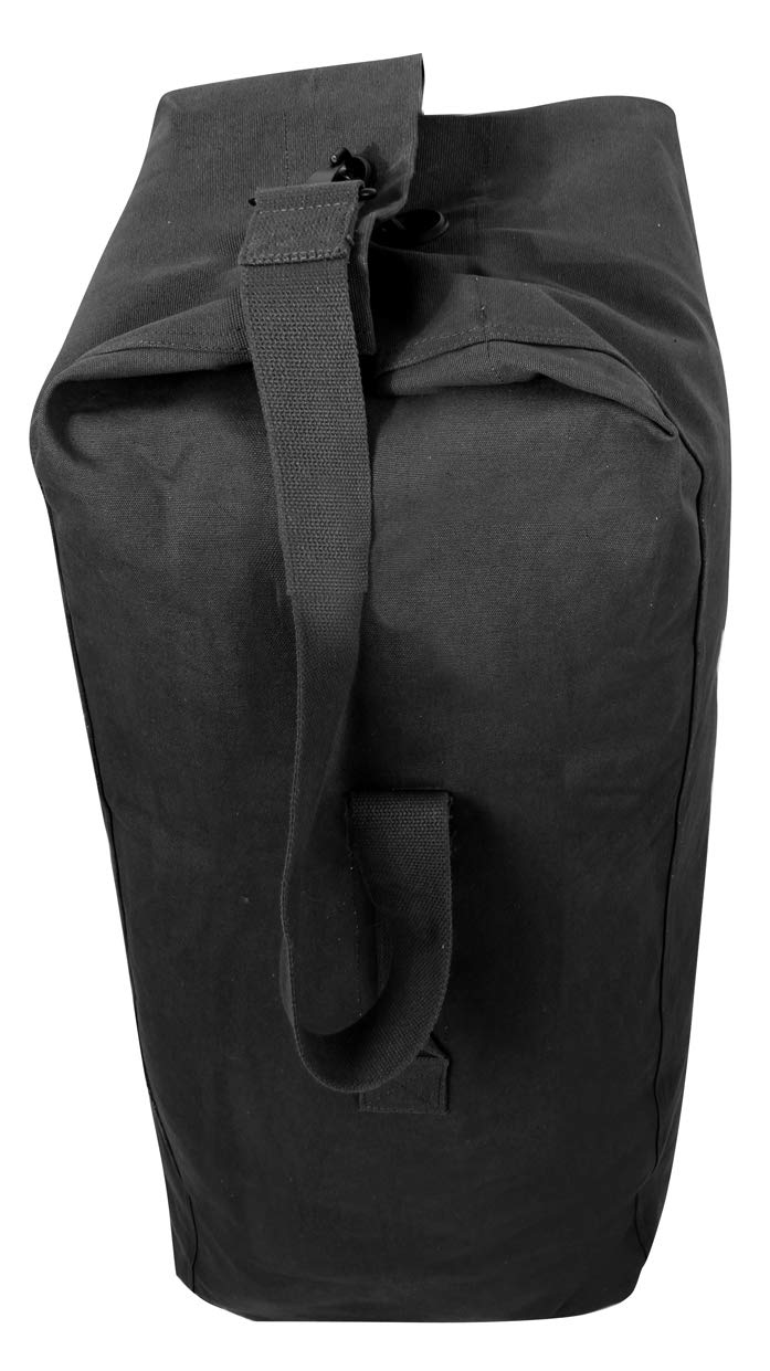 Rothco Heavyweight Top Load Canvas Duffle Bag - Rugged, Reliable, Ready for Your Adventures - Black - 21" x 36" - Image 5