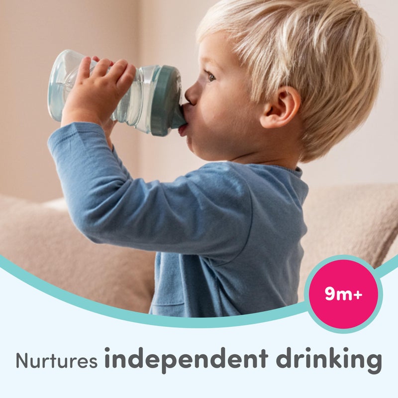 NUK First Choice Fun Grips Hard Spout Straw Cup 2.0, 10 oz. Sippy Cup with Handles, 4-pack - Image 2