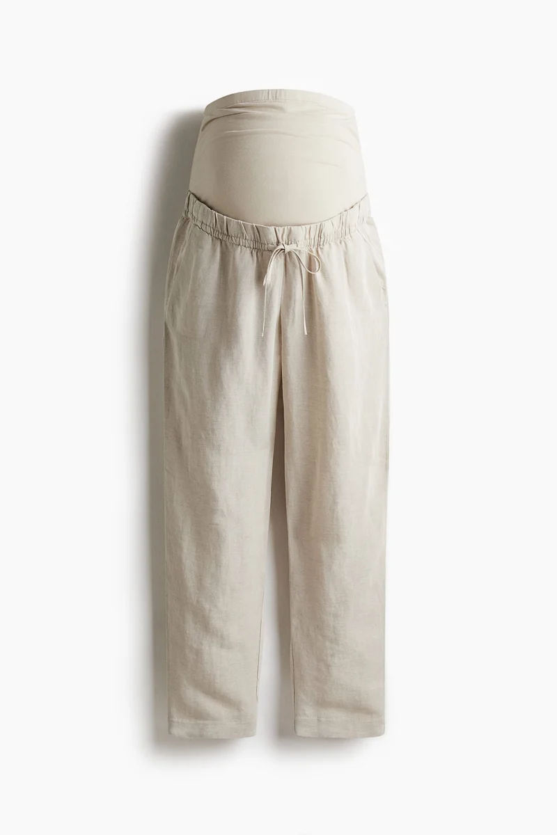 H&M MAMA Linen-blend trousers