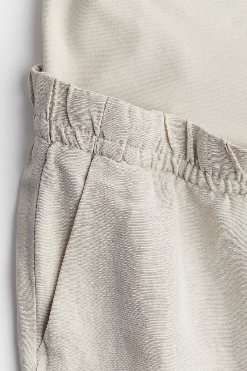 H&M MAMA Linen-blend trousers