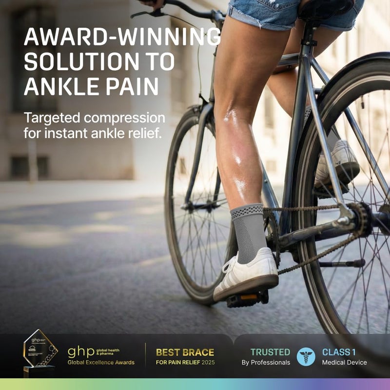 Modvel Foot & Ankle Brace Socks for Sprained Ankle Compression Sleeve - Plantar Fasciitis Relief Brace, Foot Support for pain Women & Men - Tendonitis & Arthritis Feet Sleeve, Stabilizing Ankles Wrap - Image 2