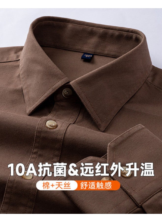 Fapai Cotton + Tencel Shirt Men's Long Sleeve Shirt Business Shirt Men - Image 1