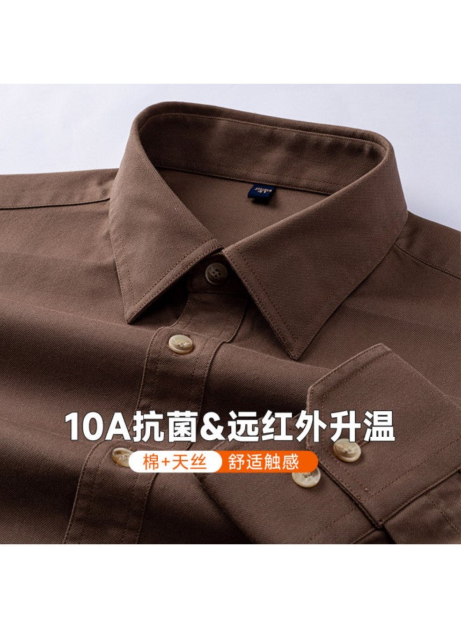 Fapai Cotton + Tencel Shirt Men's Long Sleeve Shirt Business Shirt Men - Image 2