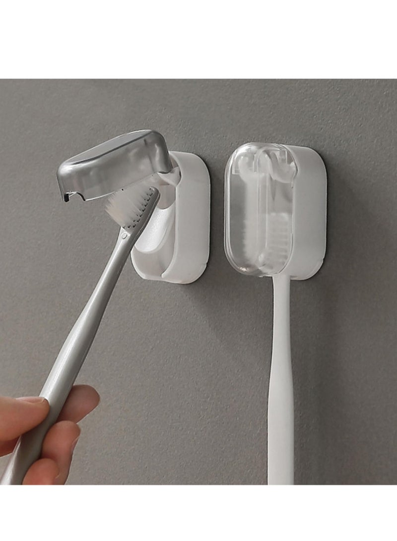 Excefore 3 PCS Portable Toothbrush Protector Case Covers, Wall Mounted Hanging Tooth Brush Covers, Dustproof and Waterproof Toothbrush Head Covers, Suitable for Travel, Shower, School, Family - Image 1