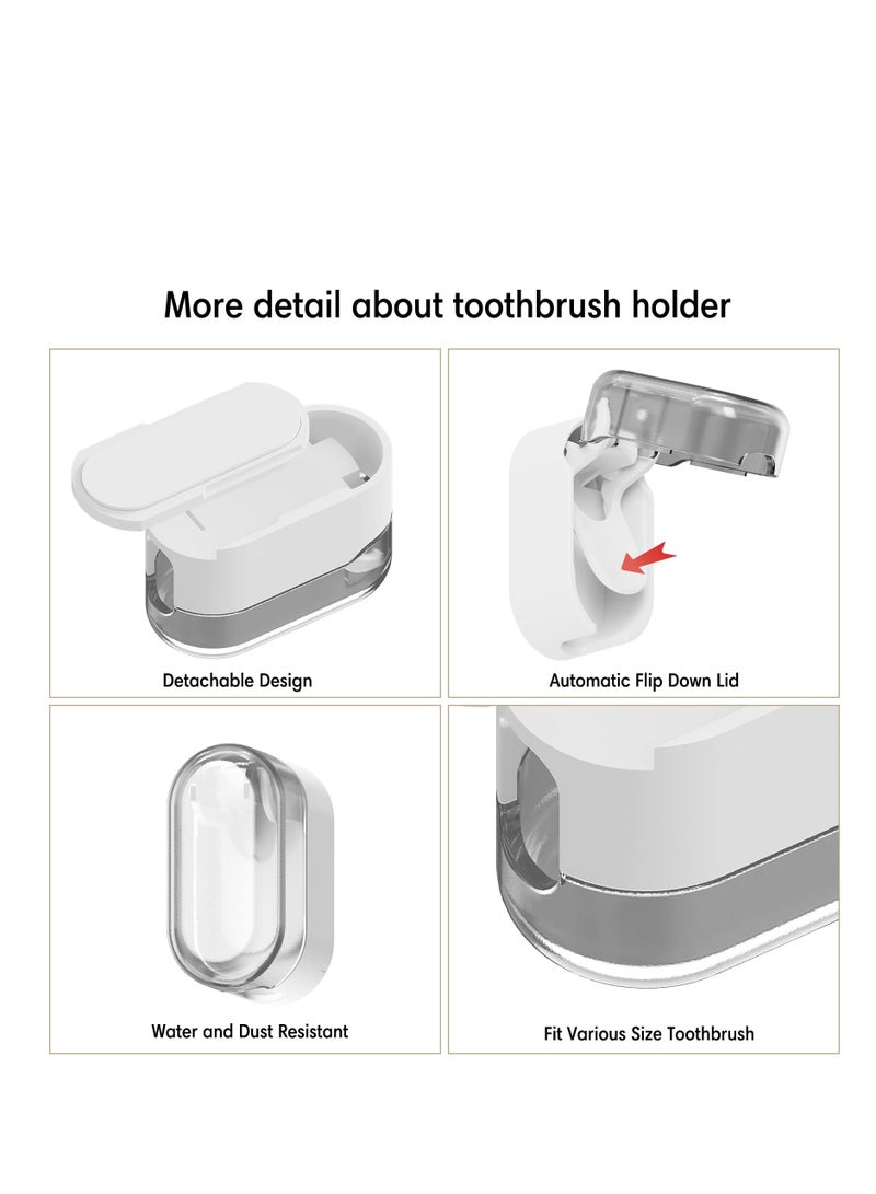 Excefore 3 PCS Portable Toothbrush Protector Case Covers, Wall Mounted Hanging Tooth Brush Covers, Dustproof and Waterproof Toothbrush Head Covers, Suitable for Travel, Shower, School, Family - Image 4