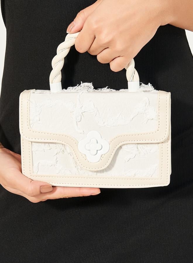 Styli Lace Insert Handbag with Detachable Strap - Image 2
