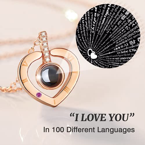 HEGUD Preserved Real Rose for Mom with I Love You Necklace in 100 Language Girlfriend, Eternal Real Rose Flower Gifts for Women Mom Wife on Mothers Day Birthday Anniversaries - Image 3