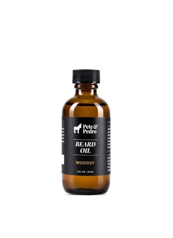 Pete & Pedro - BEARD OIL - 100% Natural & Organic Ingredients, Manly Woodsy Scent | Hydrates & Softens Beard & Skin, Reduces Itchiness, Adds Shine, Helps With Beardruff | As Seen on Shark Tank, 2 oz. - Image 1