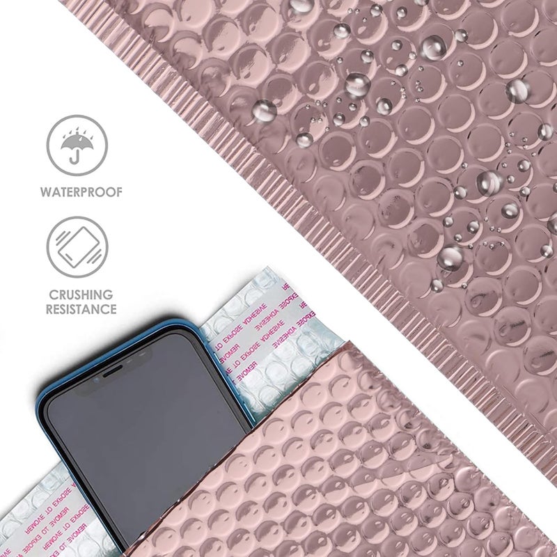 Rose Colored Padded Mailers 27x18cm Shockproof Self-seal Mailing Envelopes for Small Parcel Shipping and Express Packaging - Image 5