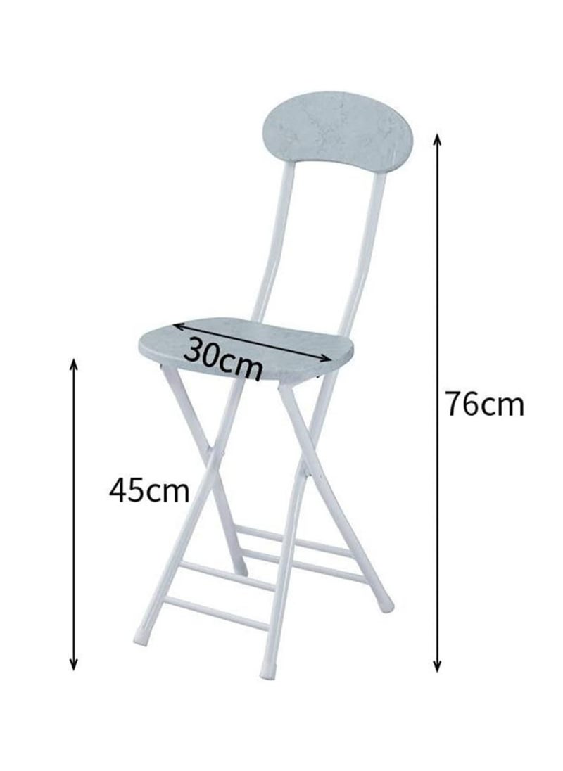 Hihonor Cushioned Padded Folding Stool, 28.7-Inch Foldable Folding bar Stool,Portable Folding Stool with Handle for Fishing Hiking Gardening Travel, White  - Image 2