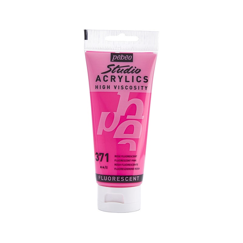 Pebeo Acrylic Fine Studio Acrylics Fluorescent Pink Fluorescent Pink 100ml338oz