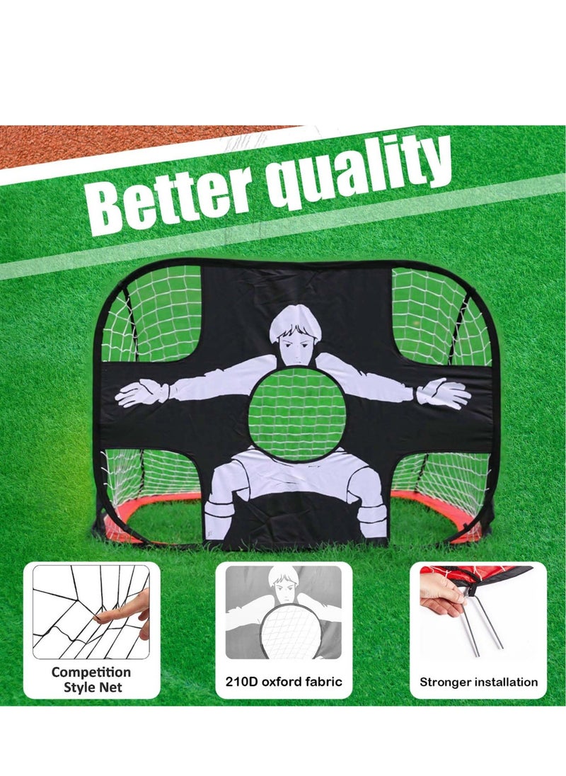 Arabest Portable Soccer Goal, 4'x3' Pop Up Kid Soccer Target Net for Backyard with Accessories Outdoor Toys Training Equipment for Kids  - Image 4