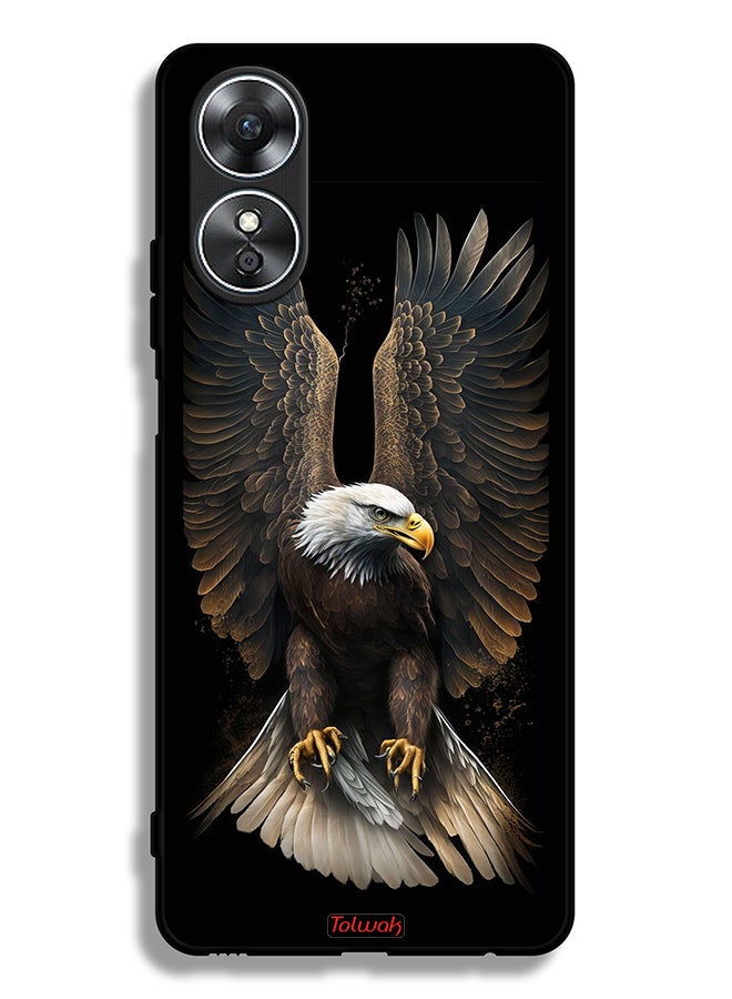 Tolwak Oppo A17 Protective Case Cover Eagle Spread Wings - Image 2