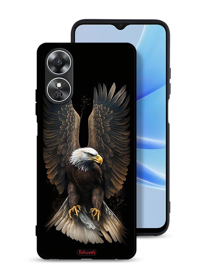 Tolwak Oppo A17 Protective Case Cover Eagle Spread Wings - Image 1