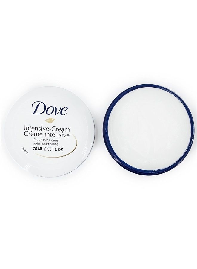 Dove كريم مغذي للعناية بالجسم للوجه واليدين والجسم غني بالتغذية للبشرة الجافة جداً مع ترطيب يدوم 48 ساعة، 2.53 أونصة سائلة (عبوة من 2) - Image 4