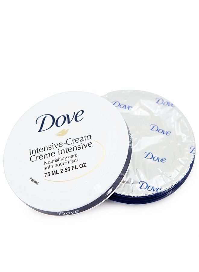 Dove كريم مغذي للعناية بالجسم للوجه واليدين والجسم غني بالتغذية للبشرة الجافة جداً مع ترطيب يدوم 48 ساعة، 2.53 أونصة سائلة (عبوة من 2) - Image 3