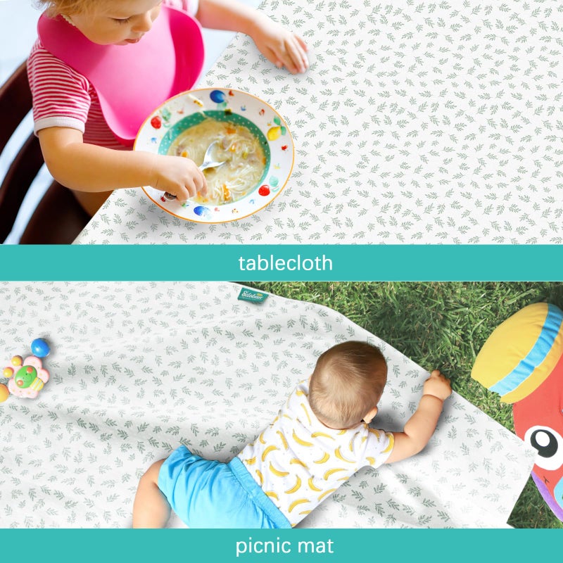 Biloban Baby Splat Mat 2 Pack for Under High Chair & Arts & Crafts & Eating Mess, 46 x 42 Inch Waterproof and Washable Spill Mat, Anti-Slip Floor Protector - Image 4