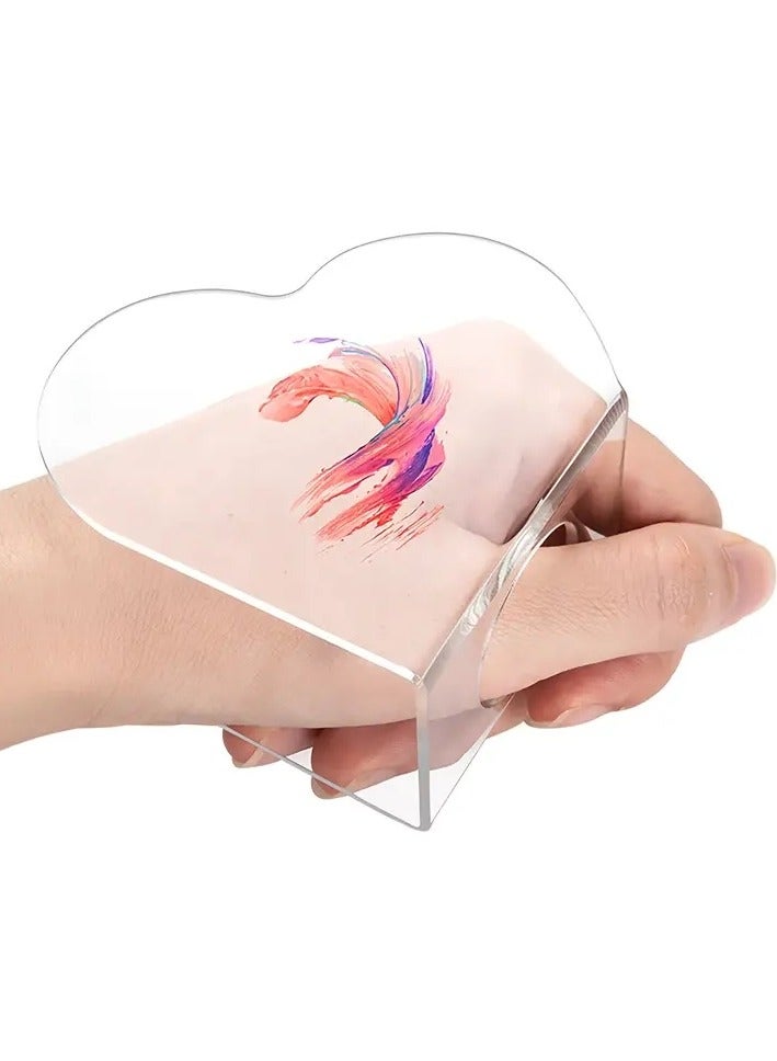 ORiTi 1Pc Heart Shape Foundation Art Paletter Nail Art Paletter Hand held Salon Manicure Tool - Image 1