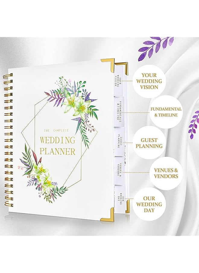 erorex Wedding Planner Book Comprehensive Wedding Organizer With Checklists And Budget Tools Hardcover Wedding Binder Featuring 5 Inner Folders Ideal Engagement Gift For Brides  - Image 2