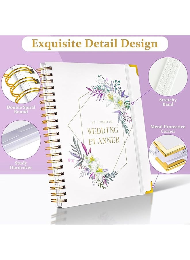 erorex Wedding Planner Book Comprehensive Wedding Organizer With Checklists And Budget Tools Hardcover Wedding Binder Featuring 5 Inner Folders Ideal Engagement Gift For Brides  - Image 3