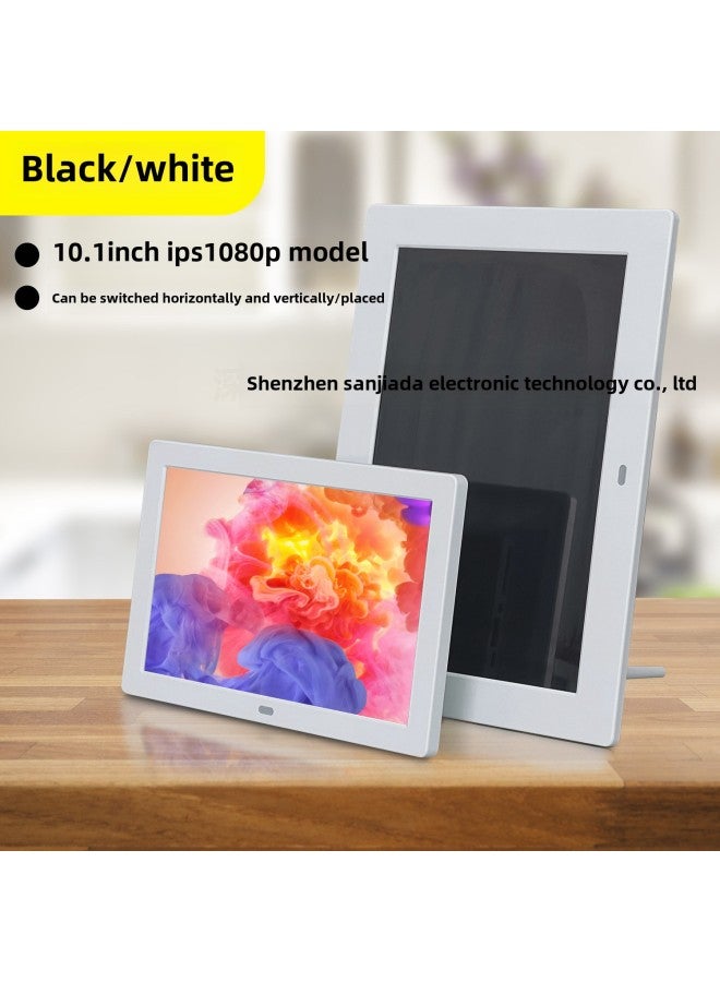 Horizontal And Vertical Display 8/10 Inch Ips Screen Digital Photo Frame Ultra Clear 1080p Picture Video Player Electronic Album-Color:10-inch IPS Screen-White-1080p Playback-can Be Placed Horizontally And Vertically - Image 1
