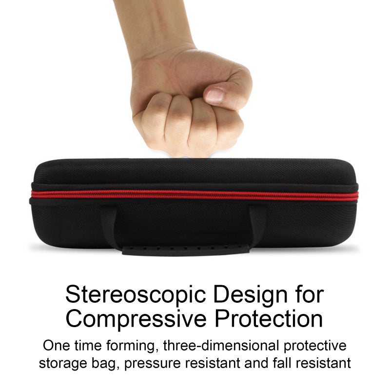 Microphone Case Dual Microphones Carrying Bag Mic Bag Storage Box Carry Case Water-resistant Shock-proof Black for Storing Two Microphones - Image 2