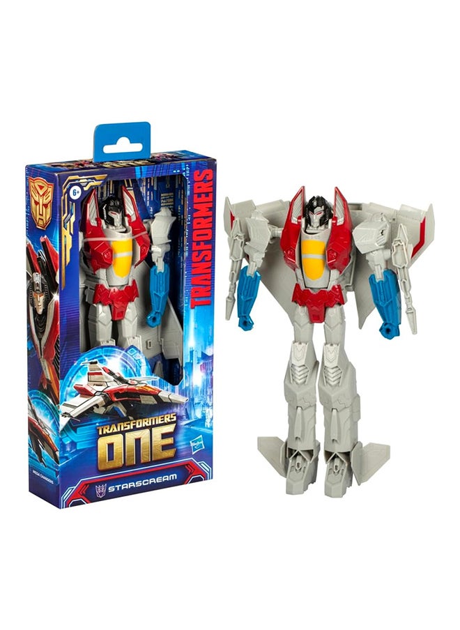 Transformers One Mega Changer Starscream 11-Inch Robot Action Figure, Interactive Toys for Boys and Girls Ages 6 and Up 