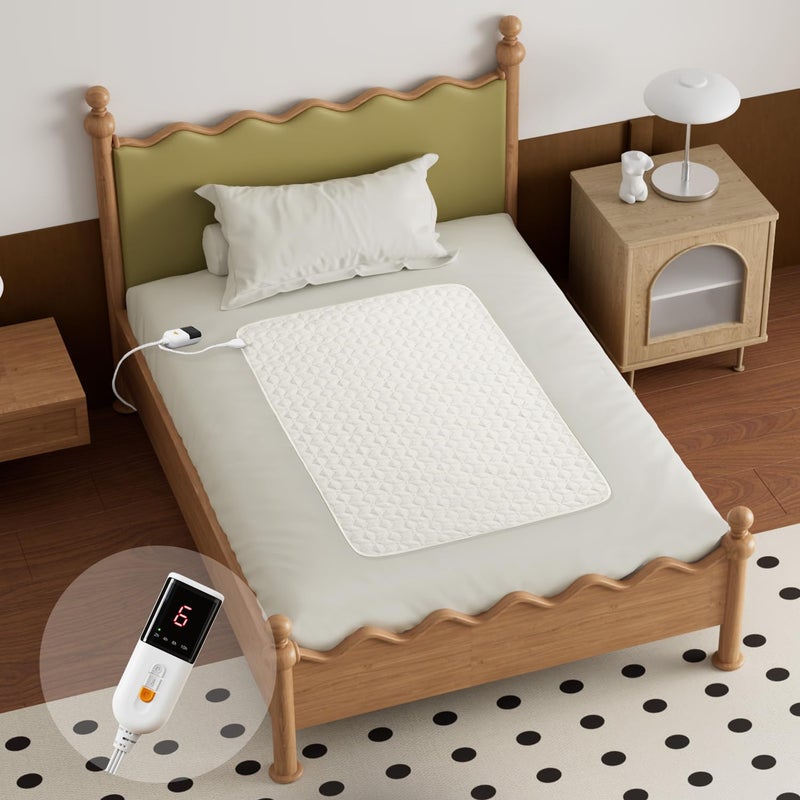 GOTCOZY Heated Mattress Pad Mini Twin Size 31"x55" - Electric Mattress Pad with 9 Heat Settings & 10 Hour Auto Off Machine Washable(White) - Image 1