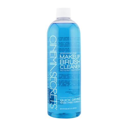 Cinema Secrets Original Blue Vanilla Makeup Brush Cleaner Solution Professional Cleanser for Makeup Brushes QuickDrying RinseFree Formula Removes Stubborn Waterproof Make Up 16 fl oz - Image 1